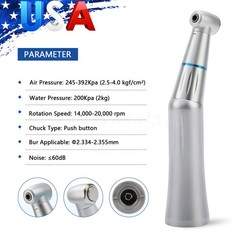 SKYSEA Dental Inner Water Low Speed Contra Angle Handpiece Push Button For KAVO
