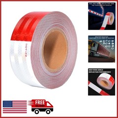 2 Inch x 160 Feet Reflective Tape Red White Waterproof for Vehicles Trailers