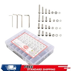 2000pcs Metric Bolt Assembly 304 Stainless Kit M2-M5 (Lock And Flat Washer )