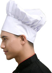Chef Hat Adult Kids Elastic Back Kitchen Cooking Baker Cap for Men Women Unisex