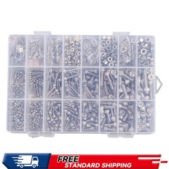 2000pcs Metric Bolt Assembly 304 Stainless Kit M2-M5 (Lock And Flat Washer )