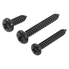 550Pcs 304 Stainless Black Wood Screws, Phillips Pan Head Assortment
