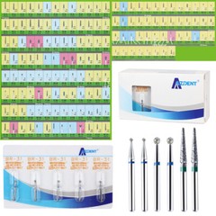 1000pcs/200Box AZDENT Dental Diamond Burs For High Speed Handpiece Friction Grip