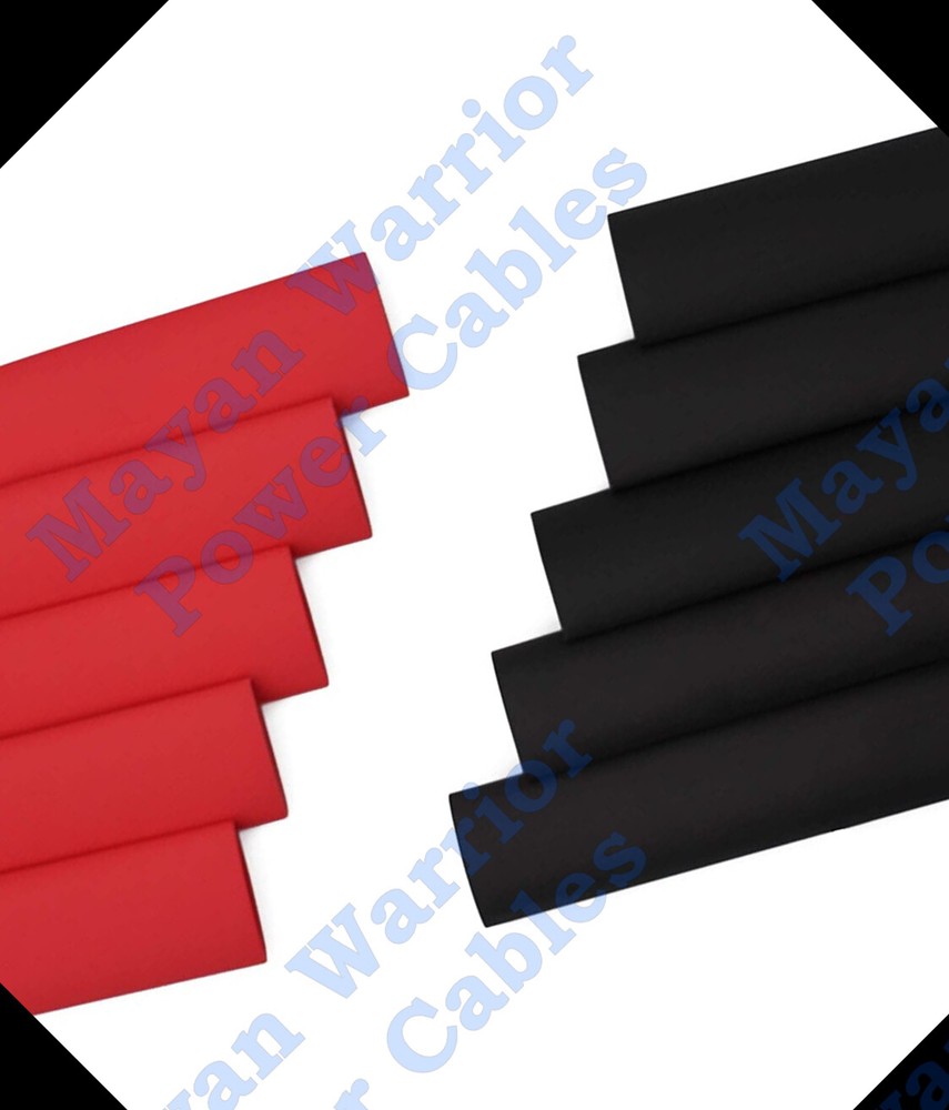 10 PCS 2/0 1/0 Gauge AWG Heat Shrink Tube 3/4 x 1.5 in. Red/Black MARINE QUALITY