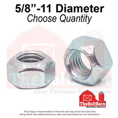 5/8″-11 Grade 8 Hex Top Lock Nuts Zinc Clear Coarse Thread (Pick Quantity)