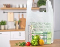 Bags T-Shirt Thank You Plastic Grocery Store Shopping Carry Out Bags 100 PACK