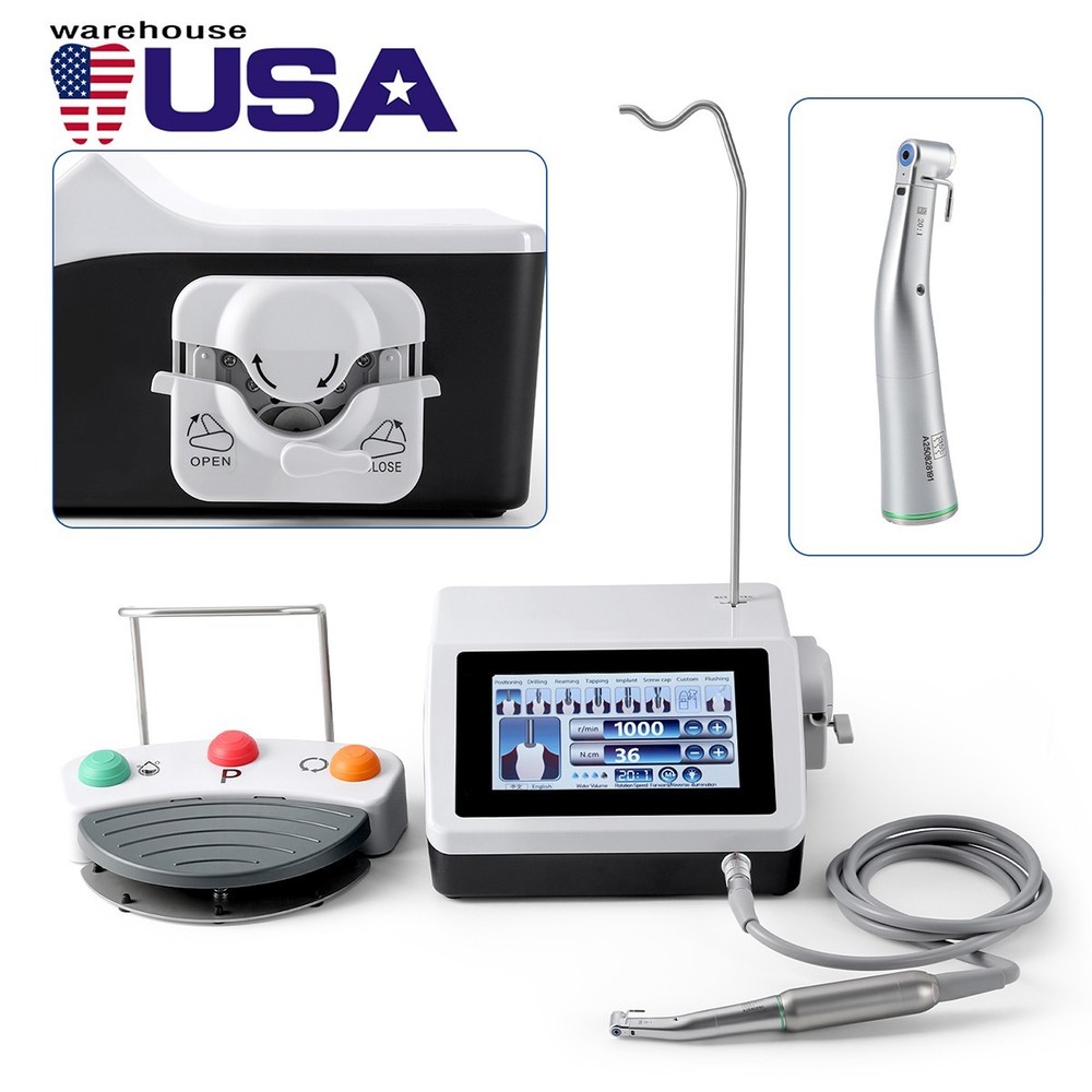AZ Dental Implant Motor Surgical System 20:1 LED Contra Angle /Irrigation Tubes