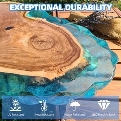Deep Pour Epoxy Resin 1.5 Gallon, Up to 6″ Depth, Bubble Free & Super-Gloss