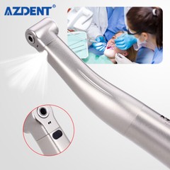 Dental 1:1 LED Contra Angle Handpiece Fiber Optic Internal Water Push Button