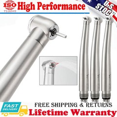 10x Dental High Speed Handpiece (Triple Water Spray) Push Button Turbine 4 Holes