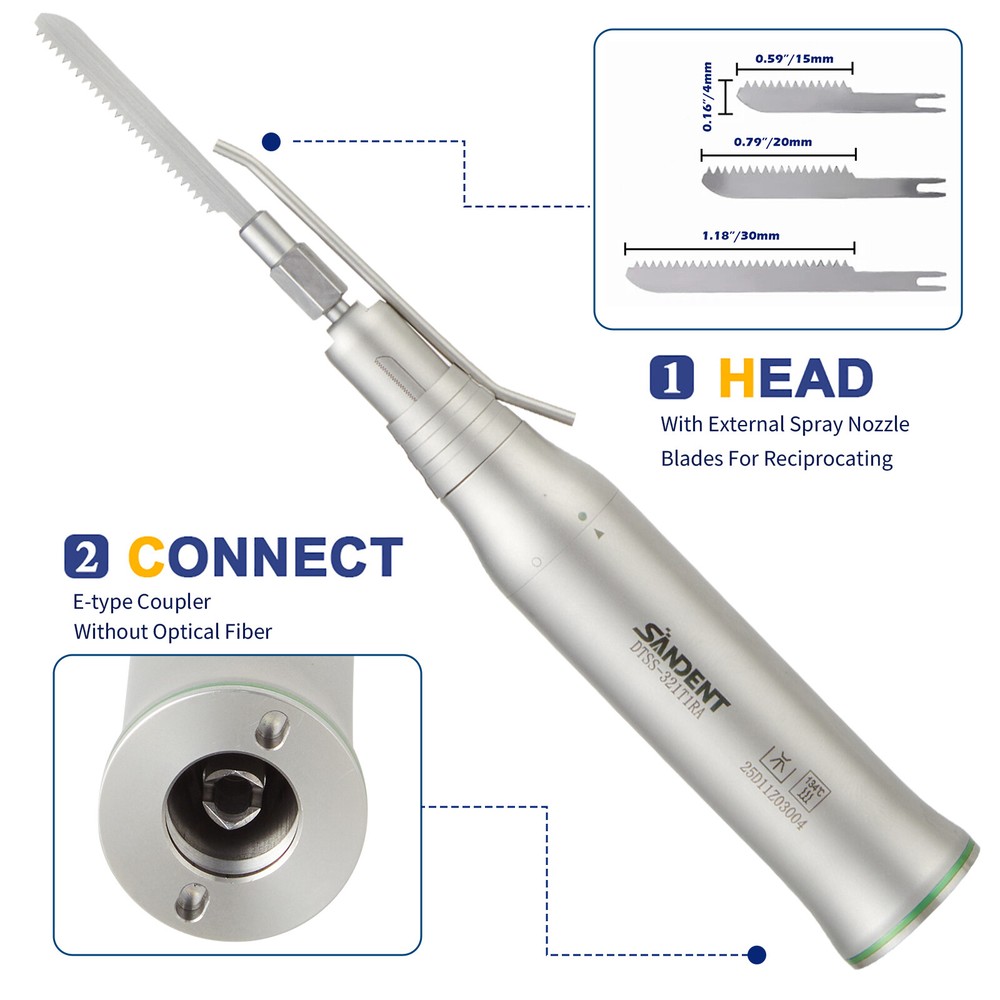 SANDENT Dental Micro Saw Surgical Handpiece Reciprocating Bone Cutting Fit NSK