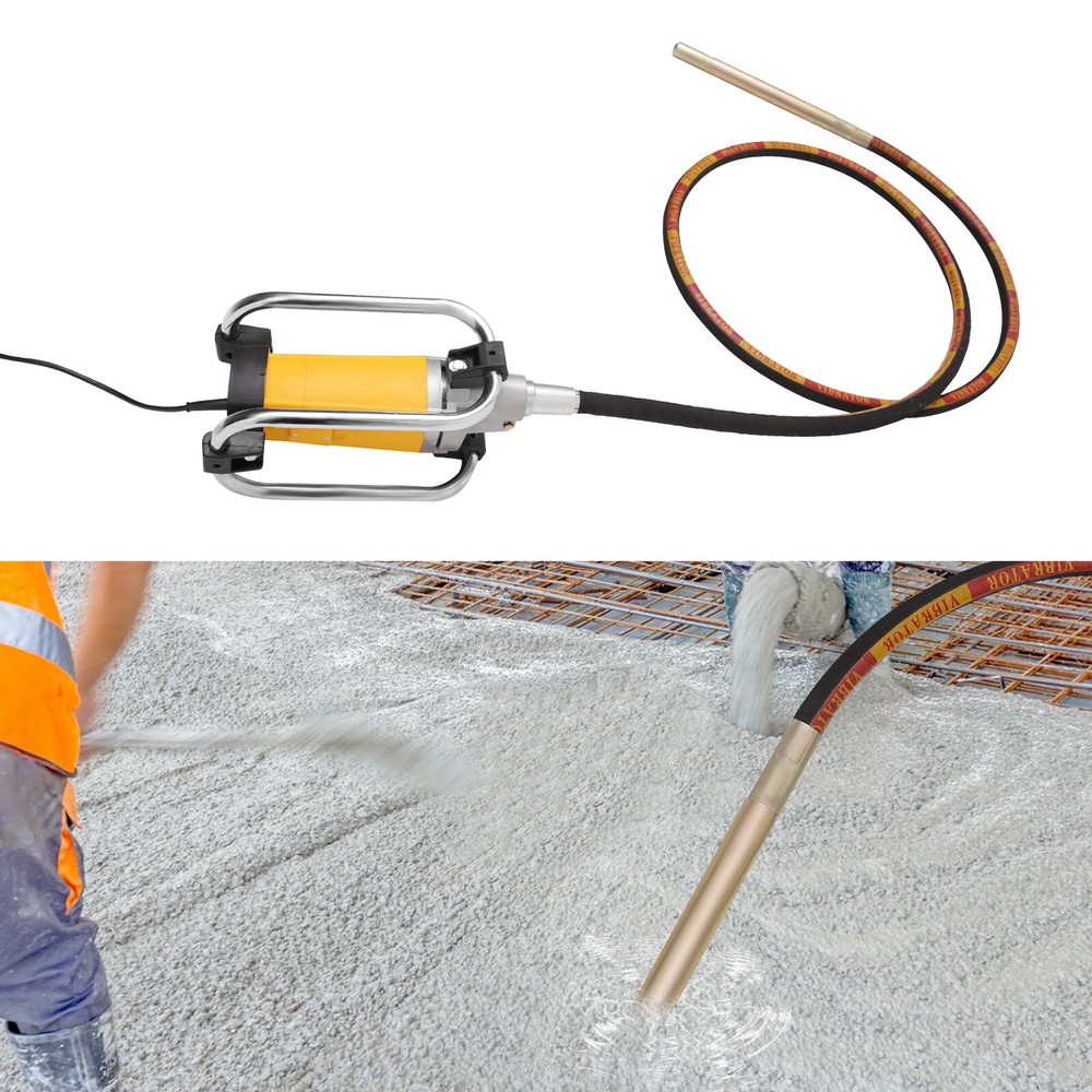 Electric Concrete Vibrator 2000W 13ft Poker Vibrating for Remove Air Bubbles 4m