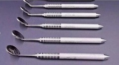 Lot of 5 Pcs Hu-Friedy MH5 Mirror Satin Steal Handle