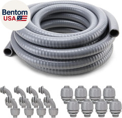 Liquid-Tight Conduit and Connector Kit,Flexible Non Metallic Liquid Tight Electr