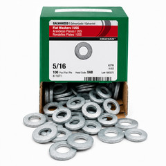 Hillman 5/16 in USS Flat Washers Galvanized Steel ASTM A153 100 Pieces