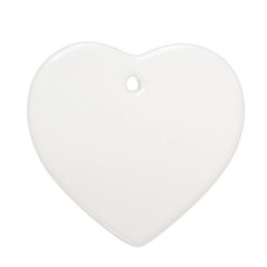 100PCS 3in Heart Sublimation Ceramic Ornament, Christmas Tree New Year Hanging