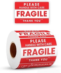 Fragile Handle with Care Lable Stickers – Labels for Packaging Boxes