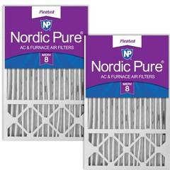 Nordic Pure 16x25x5 (Actual Size: 15 3/4 x 24 x 4 3/8) 2 Pack