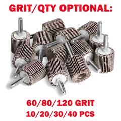 10-40x Drill Flap Wheel Sander 1x1x1/4″ Flapper Sanding Grinding 60 80 120 Grits