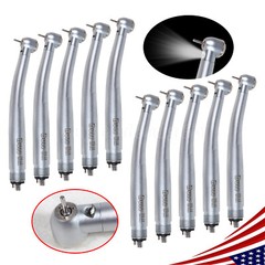 USA Dental E-generator LED Fiber Optic High Speed Handpiece 4Hole Rotor Burr UDM