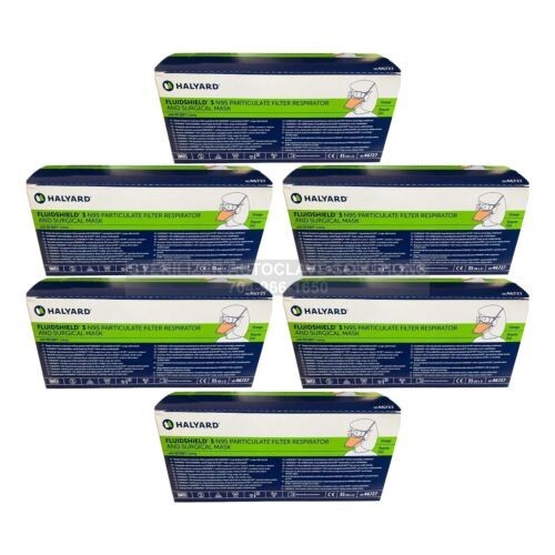 CASE of 210 SMALL Surgical N95 Respirator Mask Halyard *FLUIDSHIELD* – 46827