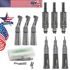 NSK Style Dental Slow Low Speed Handpiece Straight Contra Angle Air Motor 4H/2H