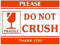 500 Per Roll 2×3 Fragile DO NOT CRUSH Stickers, Easy Peel and Apply