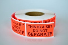 1 Roll ; 500 Labels 1″ x 2″ Pre-Printed This Is A Set Do Not Separate Labels