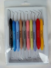 German 10Pcs Dental LM Arte Composite Filling Instruments Silicone Handle