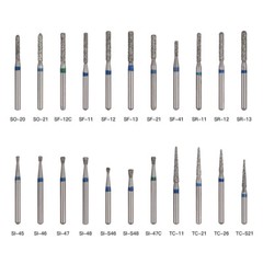 25pcs AZDENT Dental FG Diamond Burs For High Speed Handpiece Friction Grip