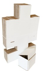 6x6x6 White Corrugated Shipping Mailers Packing Box Boxes Folding 100 To 1000