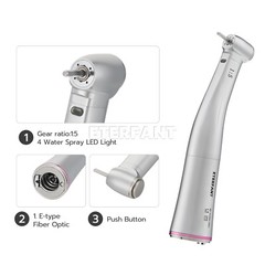 Dental Increasing 1:5 Contra Angle Optic LED Handpiece Fit NSK Electric Motor