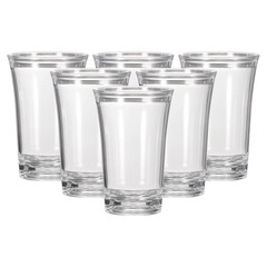 6pcs Shot Glasses 1.2oz Polystyrene for Cocktail Transparent