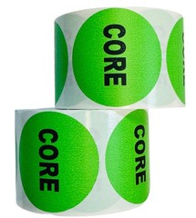 CORE 2″ Round Labels Inventory Control Warehouse Green Stickers 2 RLS of 500 EA
