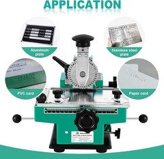 Metal Nameplate Stamping Machine Semi-Automatic Embosser Dog Tag Printer Label M