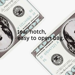 100pcs Money Printed Mylar Bags Eco-friendly Smell Proof Resealable 1g