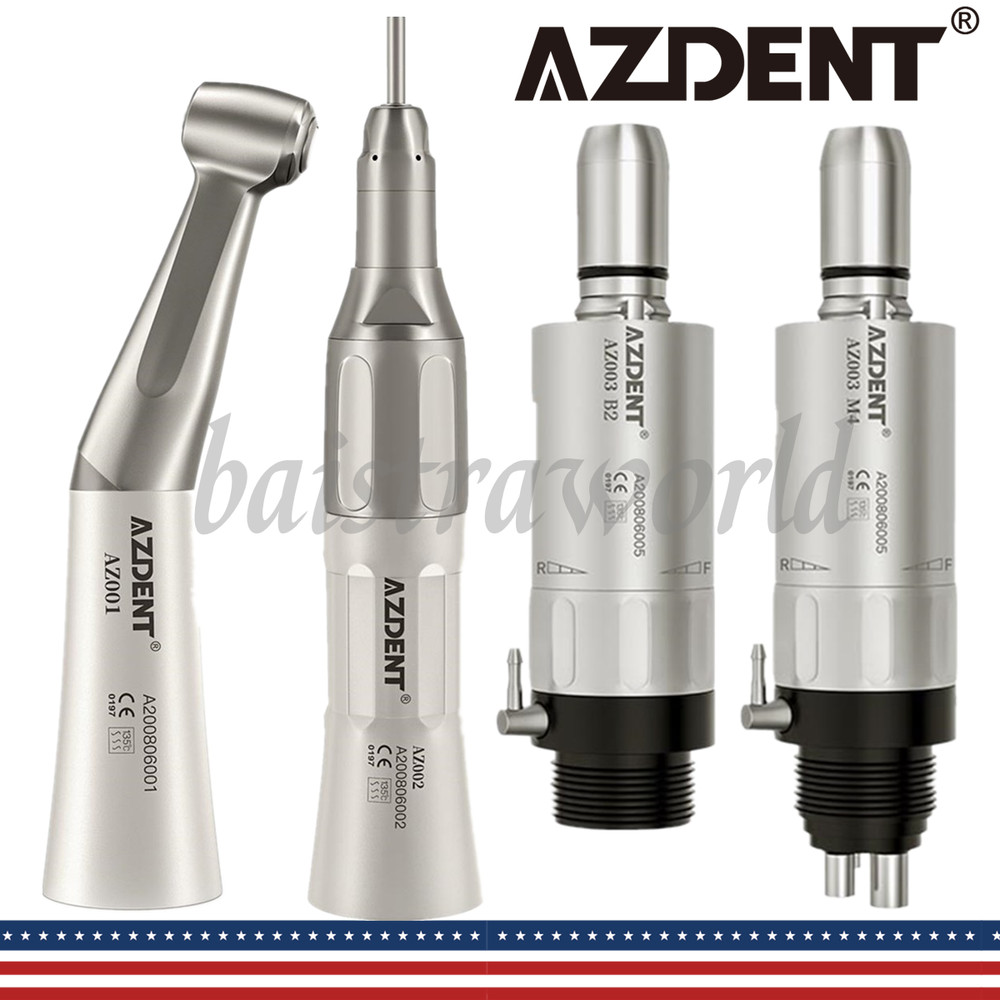 USPS Dental Low Speed Handpiece Straight Contra Angle Air Motor 2/4 holes AZDENT