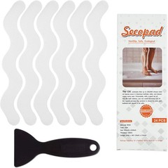 USA Patented Anti Slip Shower Stickers 24 PCS Safety Bathtub Strips Clear