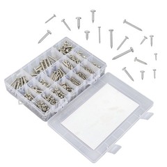 550Pcs 304 SS Wood Screws, Phillips Head #4 #6 #8 #10 #12 Assortment