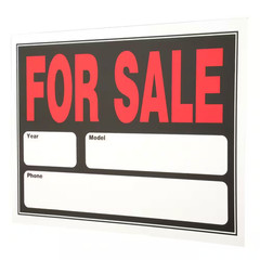 15 in. x 19 in. Plastic Auto for Sale Sign