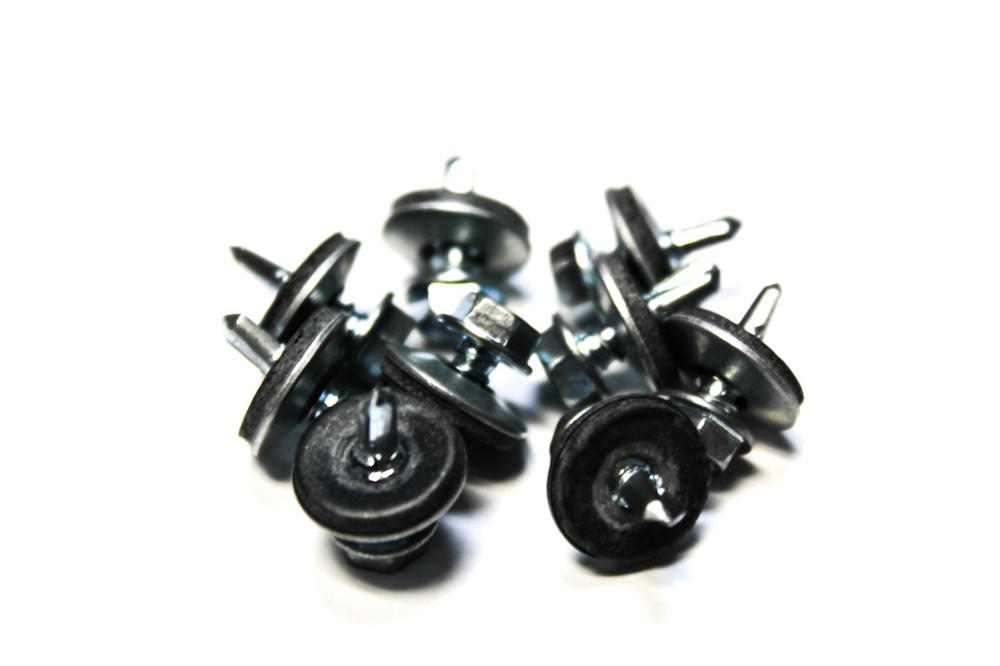 (500) 8×1/2 Unslotted Self Drilling Hex Head Sheet Metal Screws Neoprene Washer