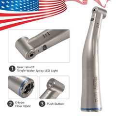 Dental 1:1 LED Fiber Optic Handpiece Contra Angle Fit NSK Electric Motor Y