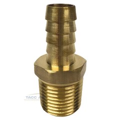 2 Pack 1/2″ ID Hose Barb x 1/2″ Male NPT Pipe Thread Brass Straight End Fitting