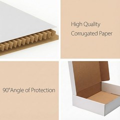 6x4x1 Shipping Boxes Set of 100, White Small Corrugated Cardboard Box, Mailer…
