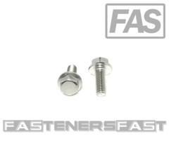 (25) M6 x 1.00 x 16 Stainless Steel DIN6921 A2 Hex Flange Bolts M6x16mm Flange