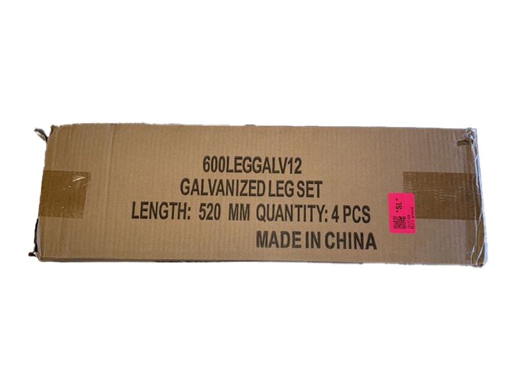 Regency 20½″ Galvanized Steel Sink Leg 18 Gauge – 4-Pack Replacement Legs OPEN
