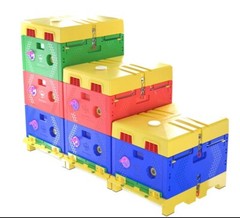 BeeHive Plastic Langstroth Size – 2 layers INSULATED Plastic (OPEN BOX)