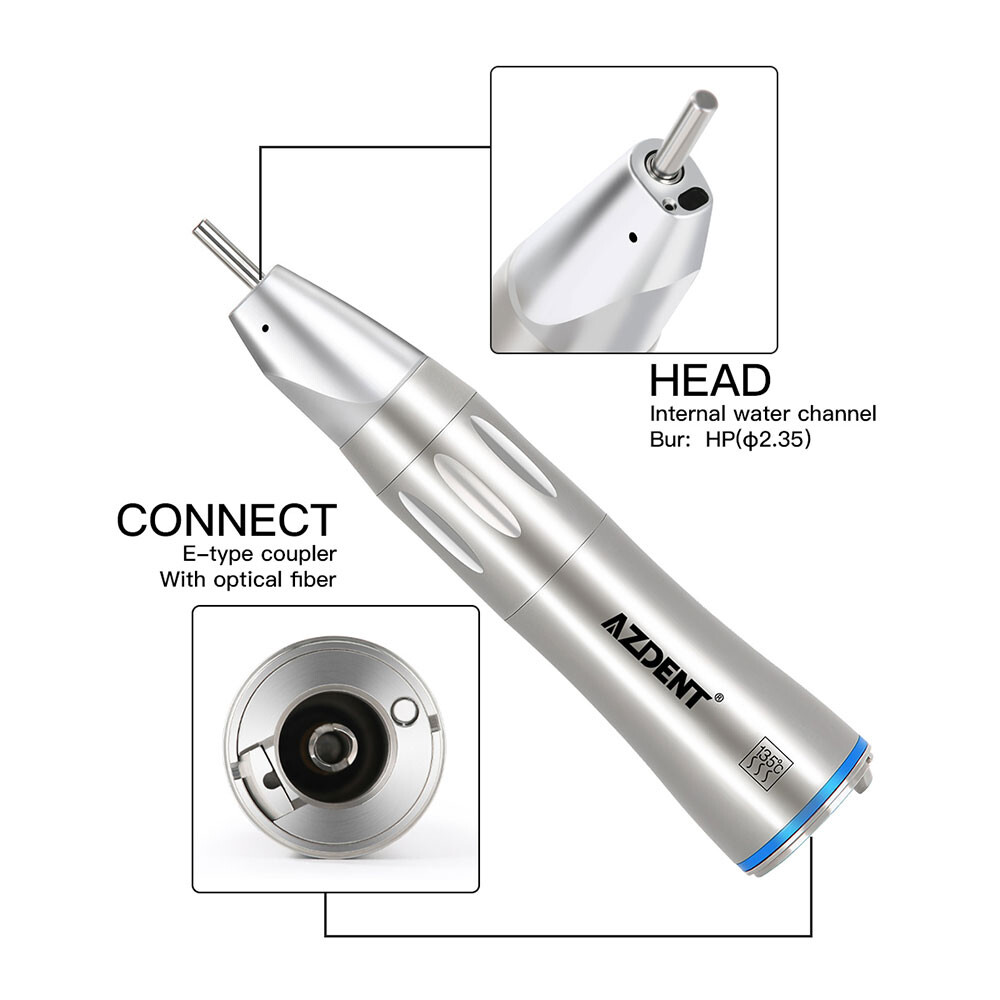 Dental 1:1/1:5 LED Fiber Optic Increasing Contra Angle Handpiece Innernal Spray