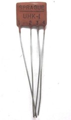 PEC Sprague UHK-1 Capacitor 7 Various Values 4 Pin 0.001 To 0.004uF Vintage