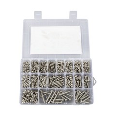 550Pcs 304 SS Wood Screws, Phillips Head #4 #6 #8 #10 #12 Assortment